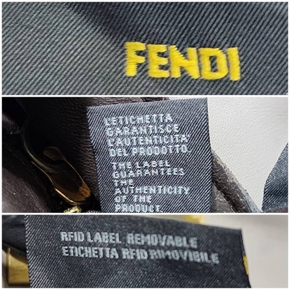 SOLD***Authentic Fendi Leather Peekaboo Satchel Bag Grey - Picture 10 of 15